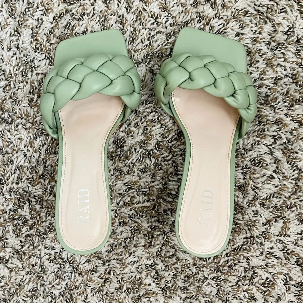 Sage Braided Mule Heels - Picture 6 of 12